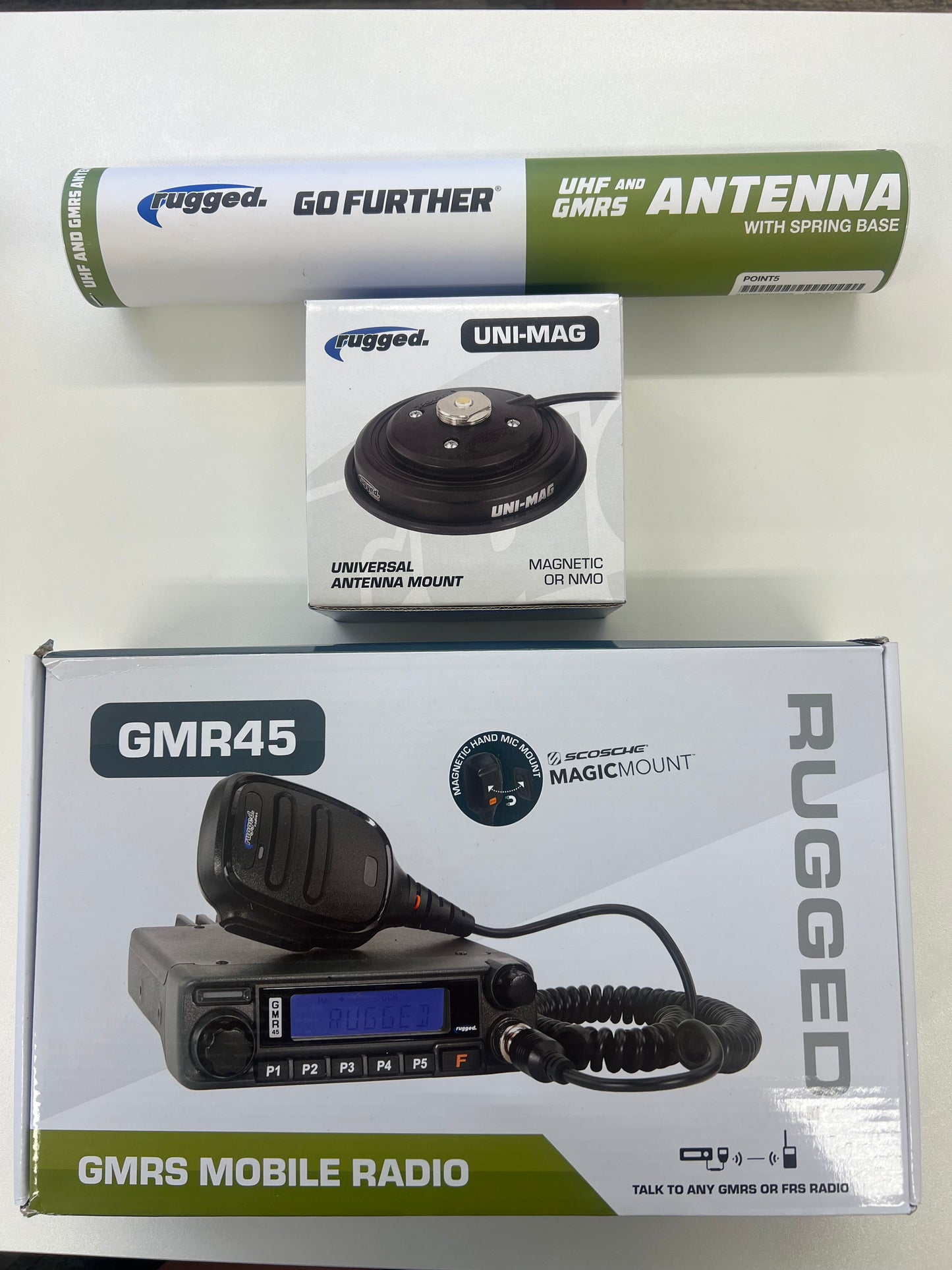 RUGGED RADIO- RADIO KIT- GMR45 HIGH POWER GMRS BAND MOBILE RADIO W/ ANTENNA